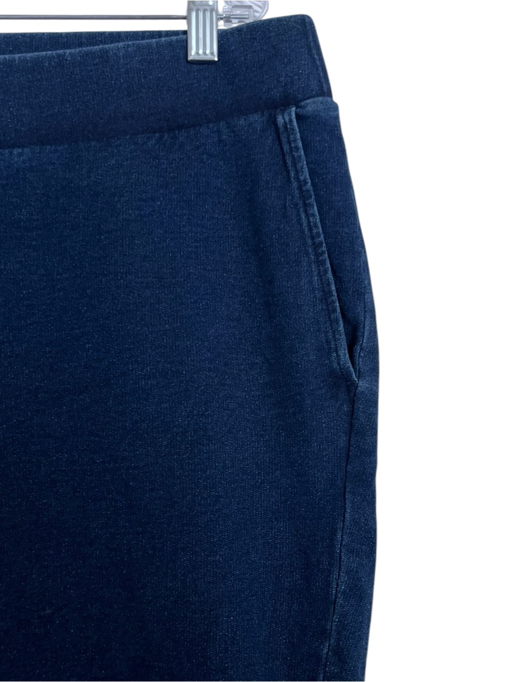 Pure Jill Indigo Knit Cropped Slim-Leg Pull On Jegging Jeans Pants size XL - Picture 7 of 9